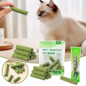 6pcs Cat Grass Teeth Grinding Stick Pet Snacks Hairball Removal Molars Ready To Eat Cat Baby Cat Teeth Cleaning Sticks