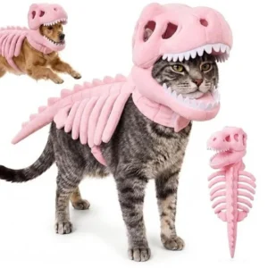 Dinosaur Skeleton Pet Costume for Dogs Cats Halloween Cosplay Outfit Funny Pet Clothes Party Dress Up Costume Puppy