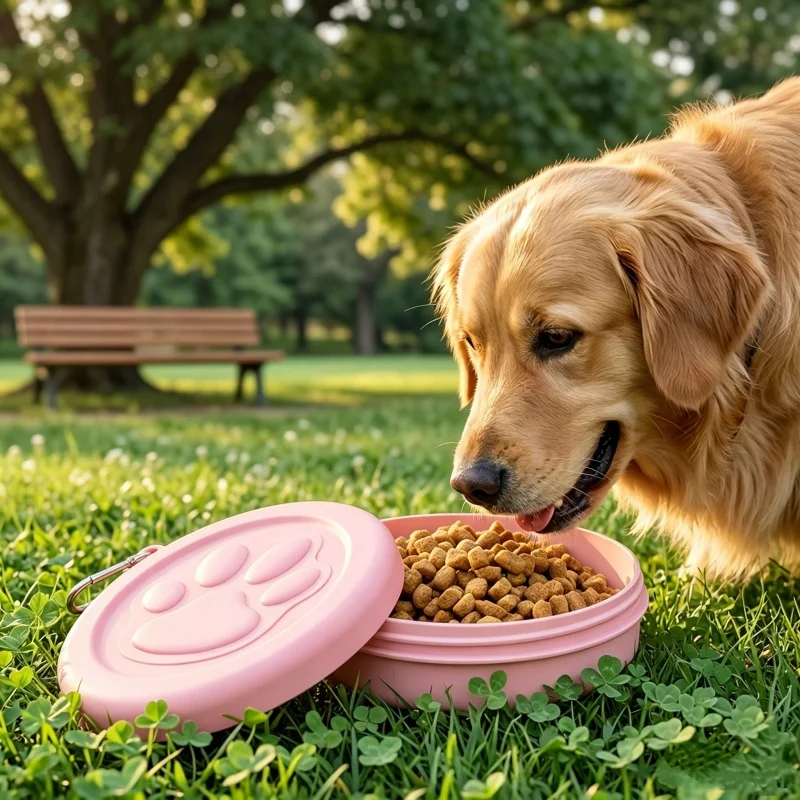 Pet Dog Food Water Container Outdoor Travel Dog Drinking Bowl Durable Pet Feeder Bowl for Cats Dogs Pet Feeding Supply