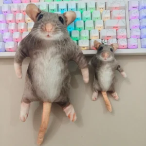 New Model of Simulated Rat and Rat Cat and Dog Entertainment Spoof Plush Doll with Skeleton Concave Shape Pet Toy