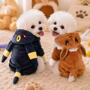 New Pokemon's Dog Costumes Anime Eevee Cosplay Pet Clothing Kawaii Cute Insulation Coat Poodle Clothing Anime Pet Supplies Gifts