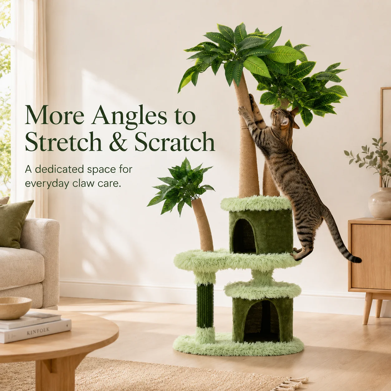 Mango Tree Cat Tree - Cozy Perch, Fun Platform & Scratching Post for Cats - Image 3