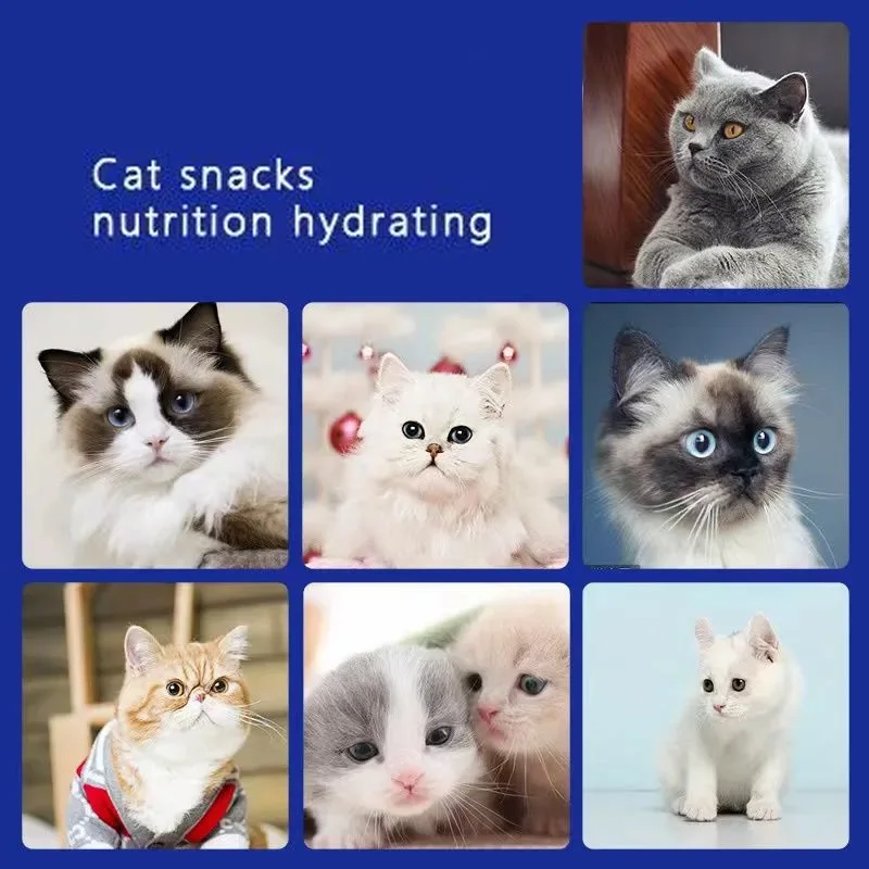 Pet Snacks Cat Strips Young Cat Wet Food Pack Nutrition Abalone+Beef Cod Salmon Formula Mixed Flavor Cat Liquid Snacks 30 Strips - Image 4