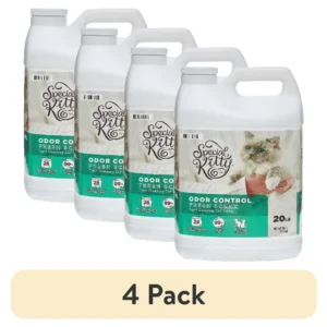 4-Pack Special Kitty Clumping Clay Cat Litter Fresh Scent 20lbs Jug Odor Control Fast Clumping Cat Sand for All Cats