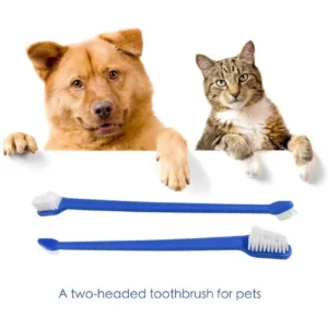 ABXF-100 Piece Cat Dog Pet Toothbrush Set Double Headed Convenient Finger Brushes For Safe Dog Cat Care