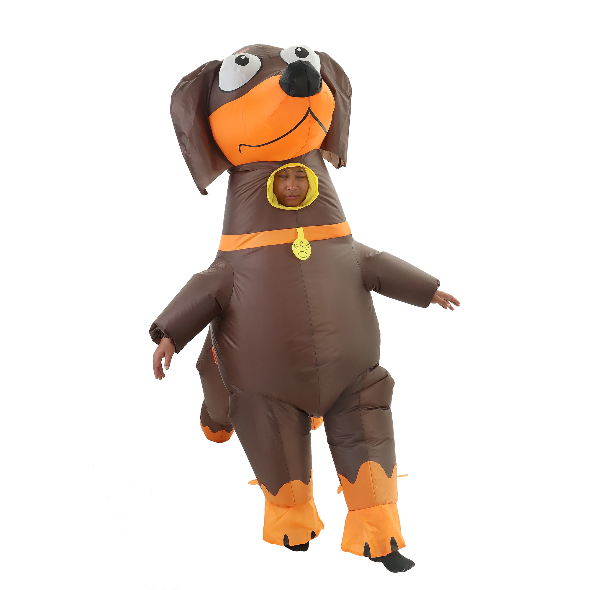 Dog Dachshund Inflatable Costume Adult, Full Body Blow Up Costume for Halloween Easter Carnival Christmas Drag Party - Image 3