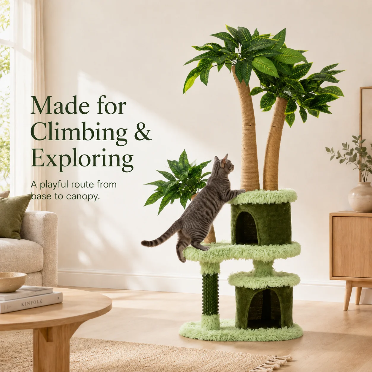 Mango Tree Cat Tree - Cozy Perch, Fun Platform & Scratching Post for Cats - Image 8