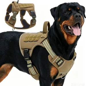 Large Dog Harness Collar Leash Molle Pouches Pet German Shepherd Malinois Training Walking Vest Dog Harnesses for Medium Dogs