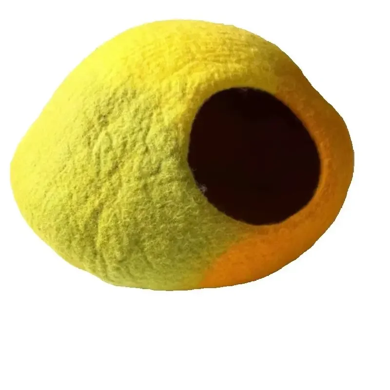Handmade New Zealand Wool Cat Nest – Four-Season Natural Felt Cave, Machine Washable & Universal Fit - Image 5