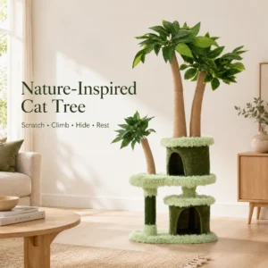 Mango Tree Cat Tree - Cozy Perch, Fun Platform & Scratching Post for Cats
